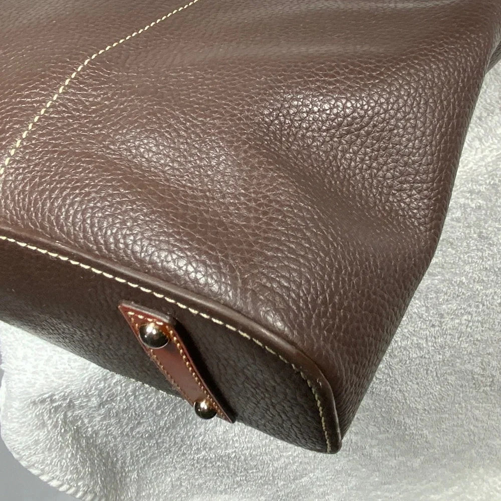Dooney & Bourke Pebbled Leather Shoulder Bag/Tote - Brown